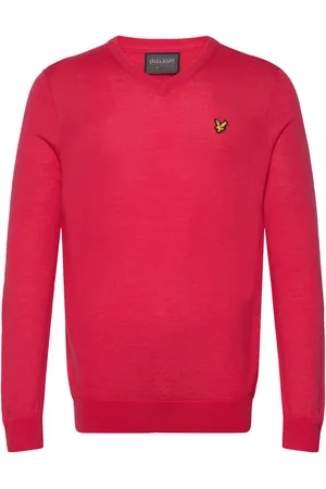 Lyle & Scott Golf V Neck Pullover Red