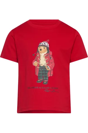 Ralph Lauren Polo Bear Cotton Jersey Tee Red