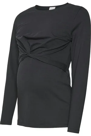 Mama;licious Mleva June Ls Jrs Top 2F Noos Black