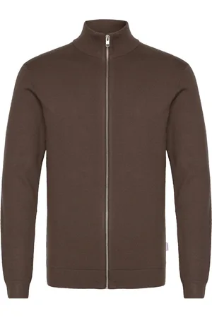Lindbergh Ecovero Zip Cardigan Brown