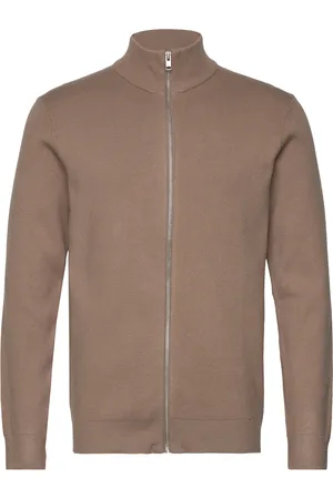 Lindbergh Ecovero Zip Cardigan Brown