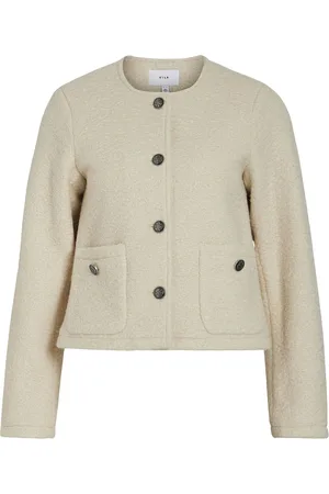 VILA Vikera L/S Short Jacket Beige