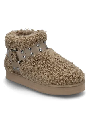 Bianco Varm Flatform Ankle Boot #Su Beige