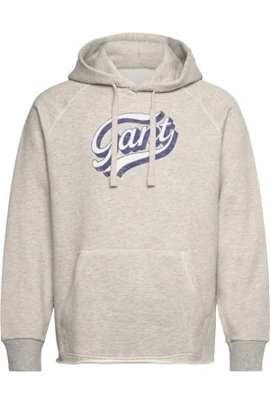 GANT Cut Off Hoodie Grey