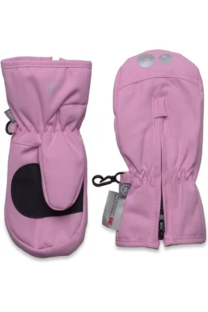 Color Kids Mittens W. Zipper Pink