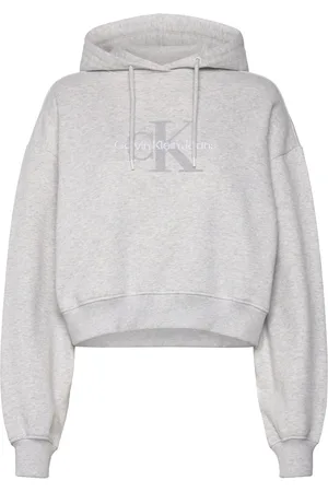 Calvin Klein Chenille Monologo Hoodie Grey