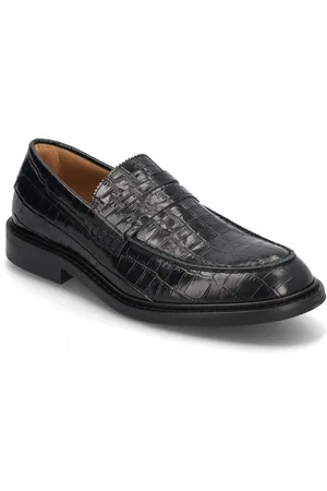 SELECTED Slhcarter Leather Low Penny Loafer Black