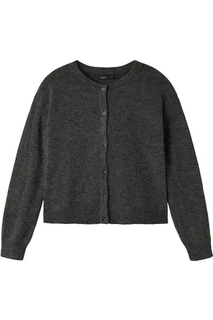 LMTD Nlflodet Ls Short Knit Cardigan Noos Grey