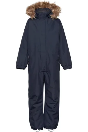 Color Kids Coverall W. Fake Fur Navy
