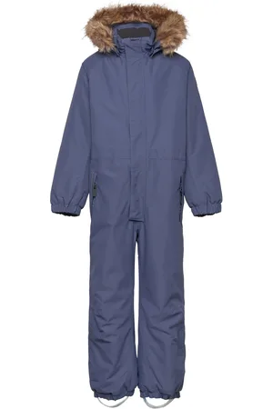 Color Kids Coverall W. Fake Fur Blue