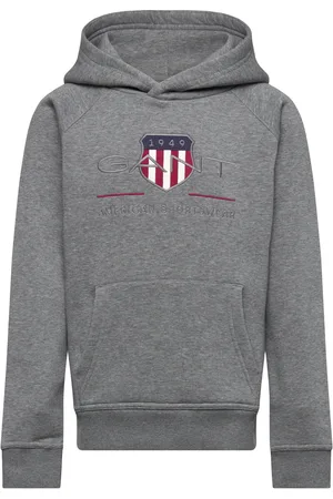 GANT Archive Shield Hoodie Grey