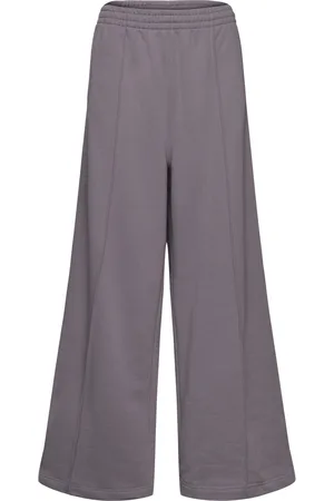 adidas Premium Essentials Pin Tuck Wide Leg Pants Grey