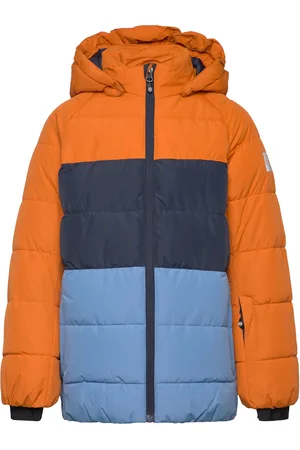 Color Kids Ski Jacket - Colorblock -Quilt Orange
