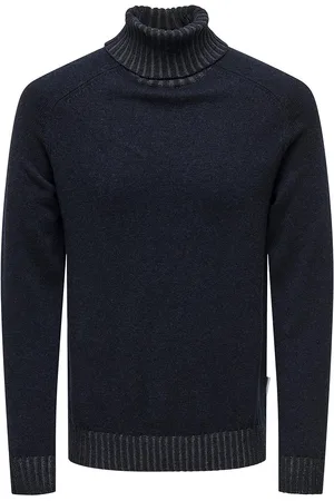 Only & Sons Onseddy Reg 7 Wool Roll Knit Navy