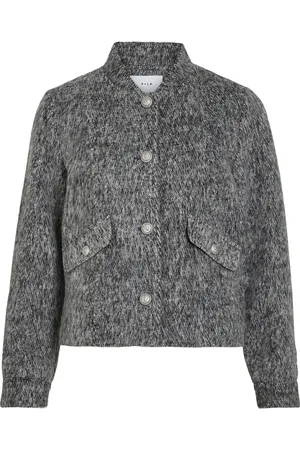 VILA Vichichi L/S Short Jacket/R Grey