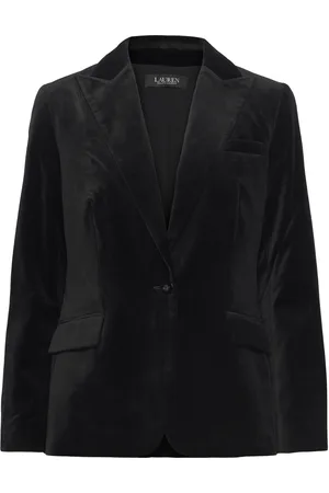 Ralph Lauren Stretch Velvet Blazer Black