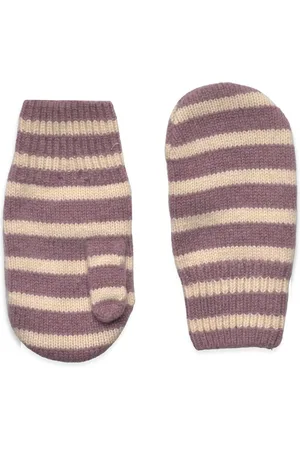 mp Denmark Bergen Striped Mittens Purple
