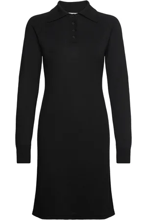 Filippa K Polo Merino Dress Black