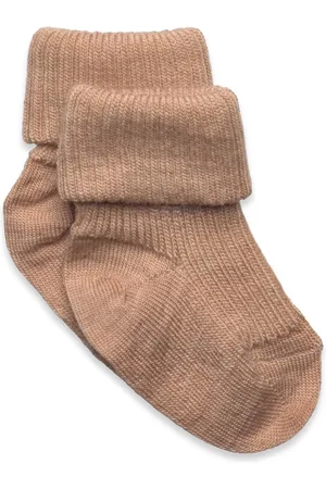 mp Denmark Wool Rib Baby Socks Brown