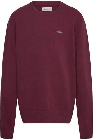 GANT Shield Lambswool C-Neck Burgundy