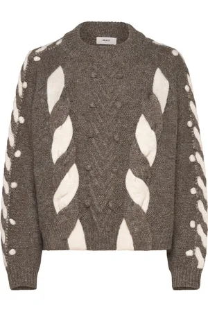 Object Objravi Re L/S Knit Pullover Cc1 Aw Brown