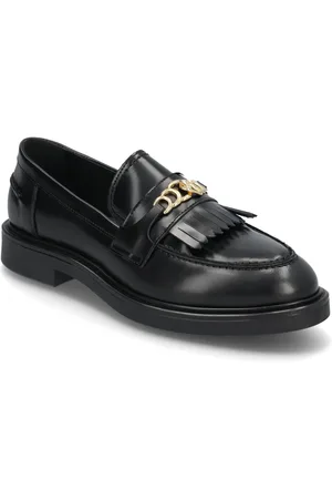 Bianco Biaadda Fringe Chain Loafer Polido Black
