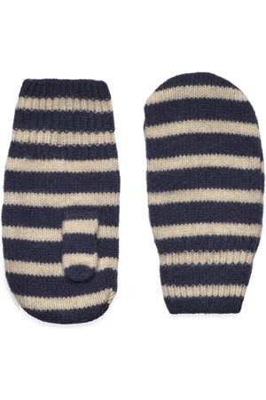 mp Denmark Bergen Striped Mittens Navy