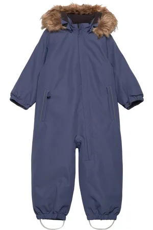 Color Kids Coverall W. Fake Fur Blue