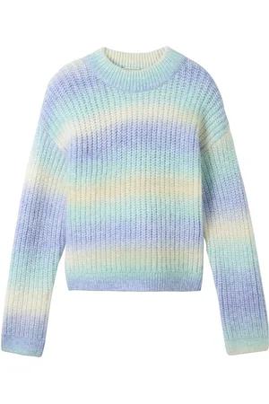 TOM TAILOR Cropped Color Run Knit Blue