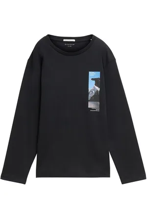 TOM TAILOR Printed Longsleeve Black