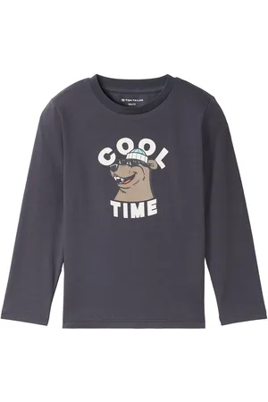 TOM TAILOR Printed Longsleeve Grey