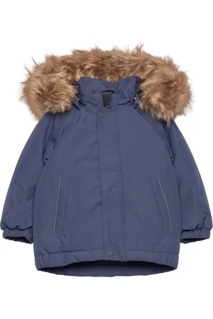 Color Kids Parka W. Fake Fur Navy