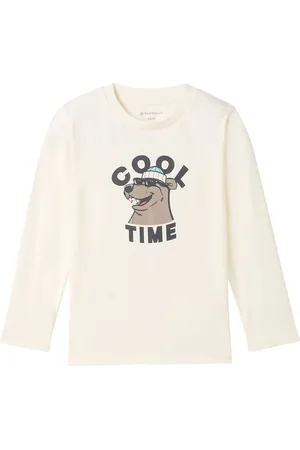 TOM TAILOR Printed Longsleeve Cream
