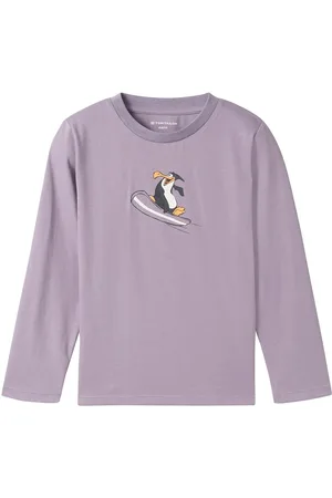 TOM TAILOR Printed Longsleeve Purple