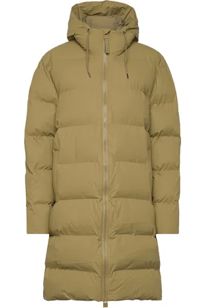 Rains Alta Long Puffer Jacket W3T4 Khaki
