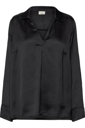 ONLY Carluar L/S V-Neck Shirt Wvn Black