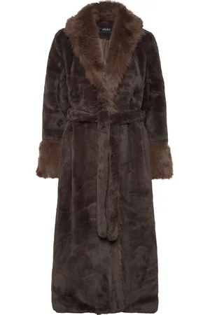 Ella&il Caroline Fake Fur Jacket Brown