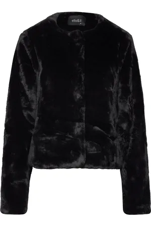 Ella&il Carro Fake Fur Jacket Black