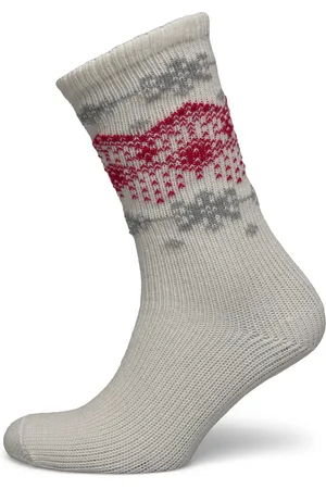 Lindex Sock Fair Isle Rag Cream