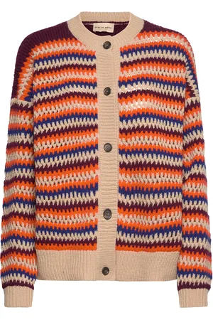 Stella Nova Italian Wool Knit Cardigan Orange
