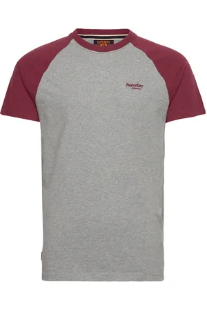 Superdry Essential Logo Baseball Tshirt Grey