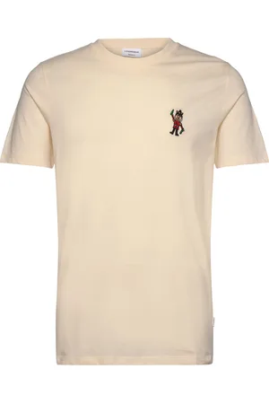 Lindbergh Christmas Embroidery Tee S/S Beige
