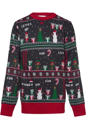 Christmas Sweats Vintage Gaming Sweater Kids Navy