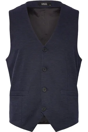 Clean Cut Brendon Jersey Waistcoat Navy