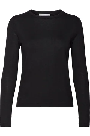 MANGO Fine-Knit Crew-Neck Sweater Black