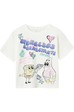 NAME IT Nkfsema Spongebob Ss Nreg Top Box Cplg White