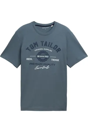 TOM TAILOR T-Shirt With Logo Print Blue