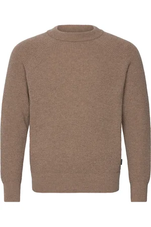 Pompeii Ribbed Beige Wool Knit Sweater Beige