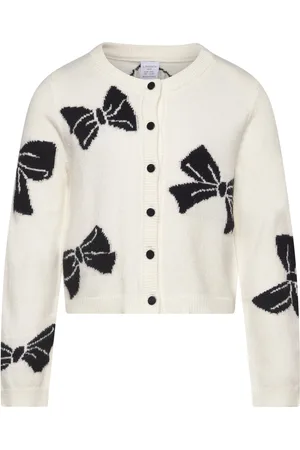 Lindex Cardigan Basic Bow Cream