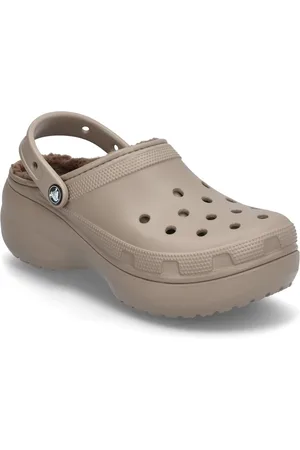 Crocs Classic Platform Lined Clog W Beige